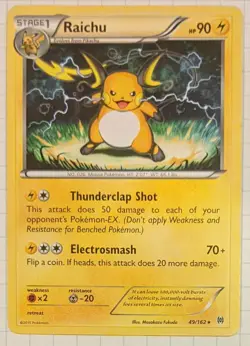 Raichu 49/162 LP Regular Rare Pokemon XY - BREAKthrough 2015 - Image 1