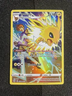 Pokemon TCG Jolteon TG04/TG30 Brilliant Stars Trainer Gallery Art Rare LP G - Image 1