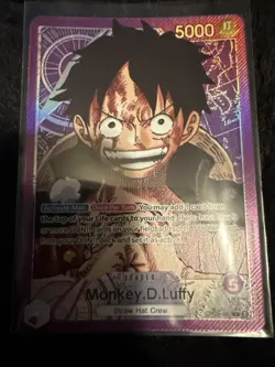 One Piece TCG Monkey D Luffy OP05-060 Alt Art Leader English NM - Image 2