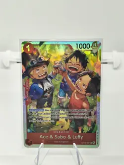 Ace & Sabo & Luffy OP13-007 SR One Piece TCG Carrying On His Will English - Image 1