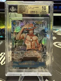 Portgas D. Ace(Manga Alt Art) OP13-119 SEC Carrying on His Will Japanese BGS 10 - Image 1