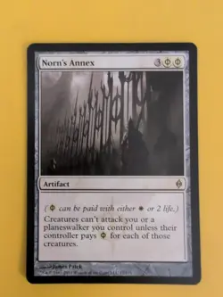 Norn's Annex. New Phyrexia rare artifact Magic the Gathering Card. - Image 1