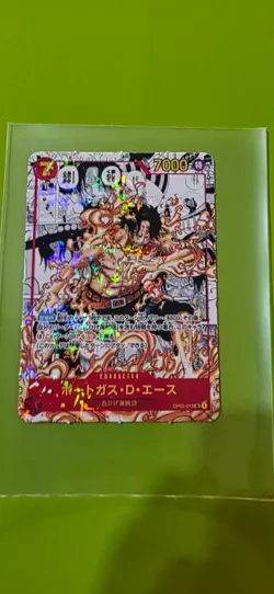 One Piece Card Game - Op02-013- Mini Portugas.D.Ace Sec Alt Art - Image 1