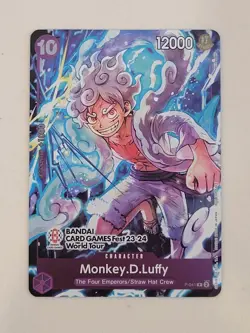 One Piece CCG - P-041 - Monkey.D.Luffy - Bandai Card Games Fest 23-24 - English - Image 1