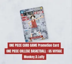 PreSale One Piece Monkey.D.Luffy US College Basketball Promo Card+Rutgers Poster - Image 2