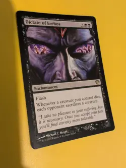 Dictate of Erebos. jOURNEY INTO nYX. RARE ENchantment Magic the Gathering Card. - Image 5