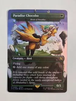 Paradise Chocobo - Birds of Paradise P0483 Foil (Borderless) Final Fantasy MTG - Image 1