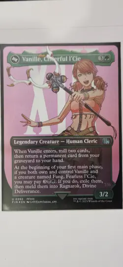 MTG Final Fantasy Vanille, Cheerful I'Cie (Borderless) Foil Rare R 0392 - Image 1