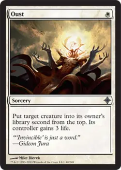 [1x] Oust - Foil Slight Play, English Rise of the Eldrazi MTG Magic - Image 1