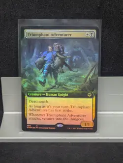 Triumphant Adventurer EXT ART FOIL X1 LP Adventures in the Forgotten Realms MTG - Image 1