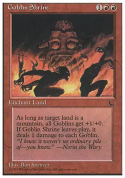 Goblin Shrine Light Play, English Magic the Gathering MTG Chronicles - Image 1