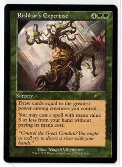 MTG Rishkar's Expertise - Commander Party Retro Promo - Image 1