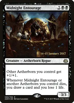 Midnight Entourage [Aether Revolt Prerelease Promos] Magic MTG - Image 1