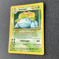 Pokemon TCG ITALIAN Base Set Venusaur 15/102 Rare Holo WOTC - HP - Image 2