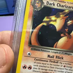 DARK CHARIZARD PSA 9 2000 POKEMON TEAM ROCKET #4/82 HOLO MINT 882 With Swirl - Image 3
