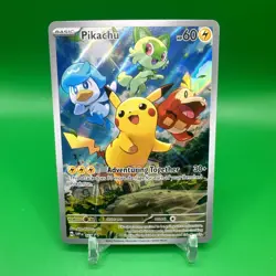 Pokemon Pikachu TCG Holo Black Star Promo SVP027 IR Paldea Evolved - Image 1