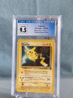 Pikachu 1999 Mewtwo Strikes Back Black Star Promo #4 Pokemon CGC 9.5 MINT+ - Image 1