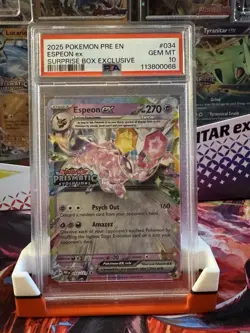 Pokemon Espeon EX 034/131 Stamped Prismatic Evolutions PSA 10 - Image 1