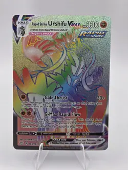 Pokemon TCG Rapid Strike Urshifu VMAX Holo Secret Rare 169/163 - LP - Image 1