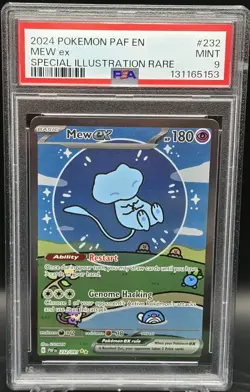 MEW EX SPECIAL ILLUSTRATION RARE POKEMON PAF EN PALDEAN FATES 231/091 PSA 9 - Image 1