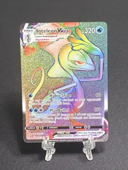 Pokemon TCG Inteleon VMAX Rebel Clash 195/192 Holo Secret Rare NM - Image 1