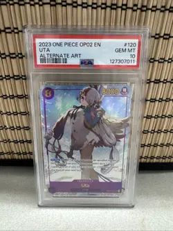 2023 One Piece English - Uta Alternate Art OP02-120 PSA 10 - Image 1