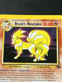 Pokemon TCG Brock's Ninetales Gym Challenge Holo Rare Card 3/132 - Image 2