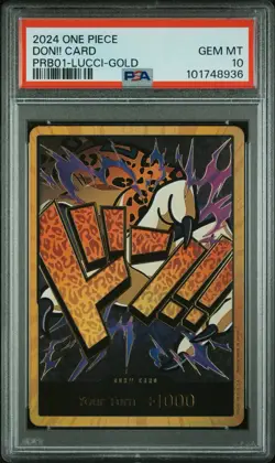 DON!! Card (Rob Lucci) (Gold) Premium Booster -The Best- Foil PSA 10 - Image 1