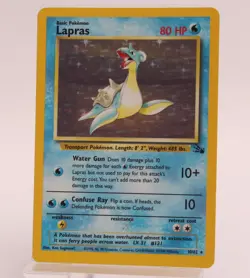 Lapras 10/62 (1999) Fossil Set Holo Rare Pokemon Card - Image 1