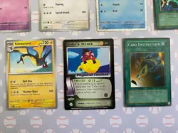 Random New/Old Pokemon Yu-Gi-Uh! Dragon Ball Z 7 Card Lot Quaxly Cyclizar Goku - Image 2