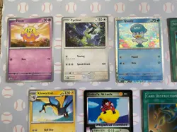 Random New/Old Pokemon Yu-Gi-Uh! Dragon Ball Z 7 Card Lot Quaxly Cyclizar Goku - Image 3