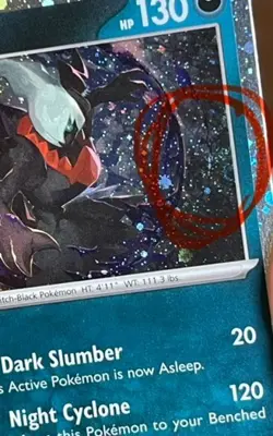 POKEMON DARKRAI 136/197 RARE COSMOS HOLOFOIL WITH SWIRL OBSIDIAN FLAMES NM CARD - Image 3
