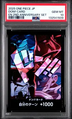 2025 ONE PIECE JPN ENGLISH VERSION 2ND ANV SET DON!! CARD PSA 10 - Image 1