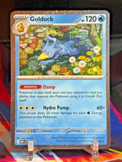 Pokemon TCG Golduck 008 ME: Mega Evolution Cosmos Holo Black Star Promo Card NM - Image 1