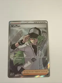 Pokemon Black Bolt TCG Card N's Plan 163/086 Ultra Rare NM Condition - Image 1
