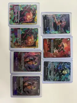 One Piece TCG Zoro Op12-020, Op09-076, St21-015, Op06-118, Op10-095, Card Lot - Image 1