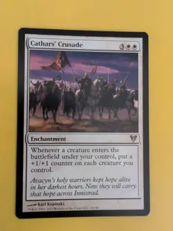 Cathar's Crusa*e. Avacyn Restored. Rare enchantment Magic the Gathering Card. - Image 2