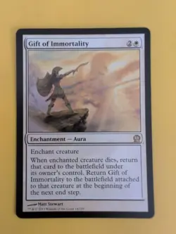 Gift of Immortality Theros rare Magic the Gathering Card. - Image 1