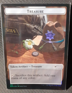 1x WALKER TOKEN / TREASURE - DOUBLE FACE -Magic MTG -THE WALKING DEAD SET - Image 1