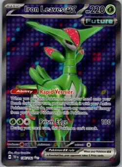 Iron Leaves ex 186/162 Ultra Rare Temporal Forces Pokemon Near Mint - Image 1