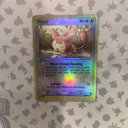 Pokemon TCG Skitty 44/109 EX Ruby & Sapphire Reverse Holo Uncommon E-Reader MP - Image 1