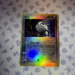 Aron 49/109 Ruby and Sapphire Reverse Holo Pokemon Card Moderate Play MP - Image 2