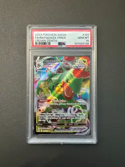 2023 Pokemon SWSH Crown Zenith Rayquaza VMAX 101/159 PSA 10 - Image 1