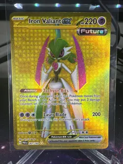 Pokemon TCG Iron Valiant EX Paradox Rift 261/182 Holo Hyper Rare NM/M - Image 1