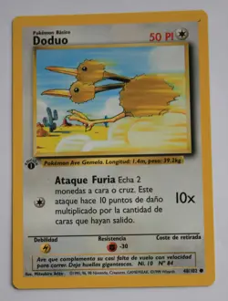 Pokemon Base 1 Edition Spanish Doduo 48/102 - Image 1