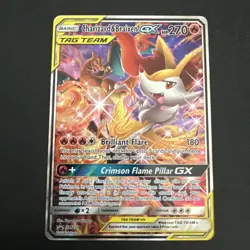 FULL ART Charizard & Braixen GX Tag Team ULTRA RARE Promo SM230 Pokemon Holo NM - Image 1