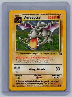 Aerodactyl - Fossil - Holo - Rare - 1/62 - Pokemon - LP Unlimited - Image 2