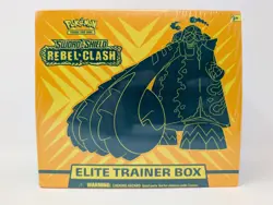 New Pokemon TCG Sword & Shield Rebel Clash Elite Trainer Box ETB - Image 1