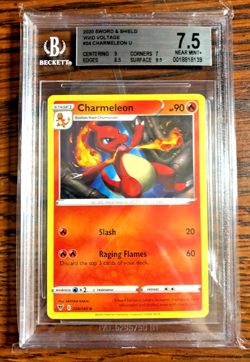 Charmeleon Regular Uncommon #024 - BGS NEAR MINT+ 7.5 - Vivid Voltage - Pokemon - Image 1