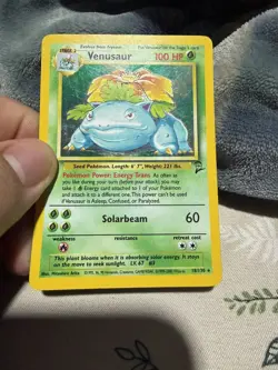 Pokemon Venusaur 15/102 Base Set 2 Unlimited Holo 1999 WOTC Vintage LP Rare TCG - Image 2